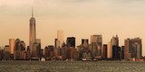 Naplementés New York panoráma szépia árnyalatokban
