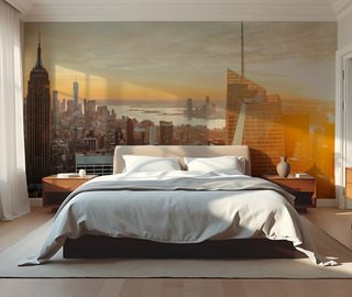 varosi panorama arany naplementeben fototapeta epiteszet fototapeta demural
