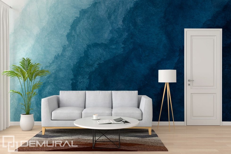 Absztrakt struktúra mély tengerészkék árnyalatokban Fotótapéta a nappali Fotótapéta Demural