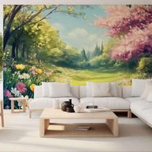 Tavaszi-kert-viragfenyben-fototapeta-a-nappali-fototapeta-demural