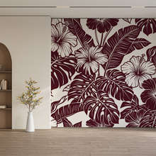Bordo-hibiszkuszok-tropusi-kompozicioban-fototapeta-viragok-fototapeta-demural