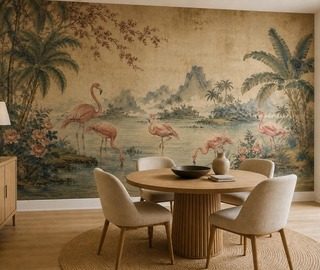a flamingomotivum ritmikus elrendezese fototapeta keleti fototapeta demural