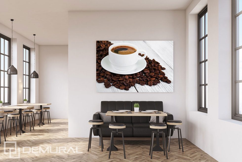 A szépség a kávé keverékek Vászonképek az ebédlőbe Vászonkép Demural