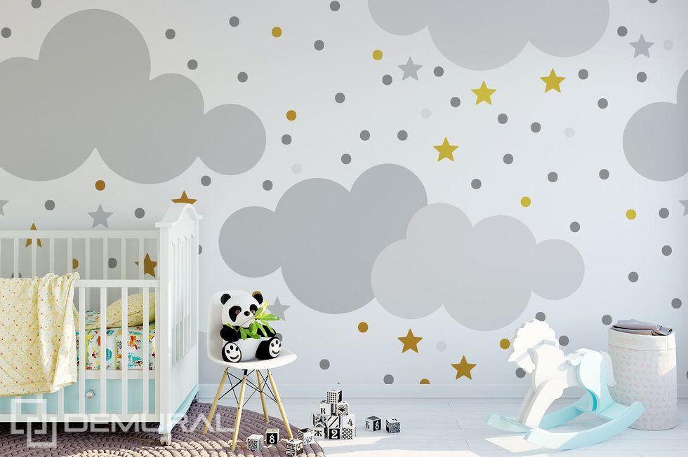 Gyerekek álmai a felhőkben Fotótapéta a gyermek szobájához Fotótapéta Demural