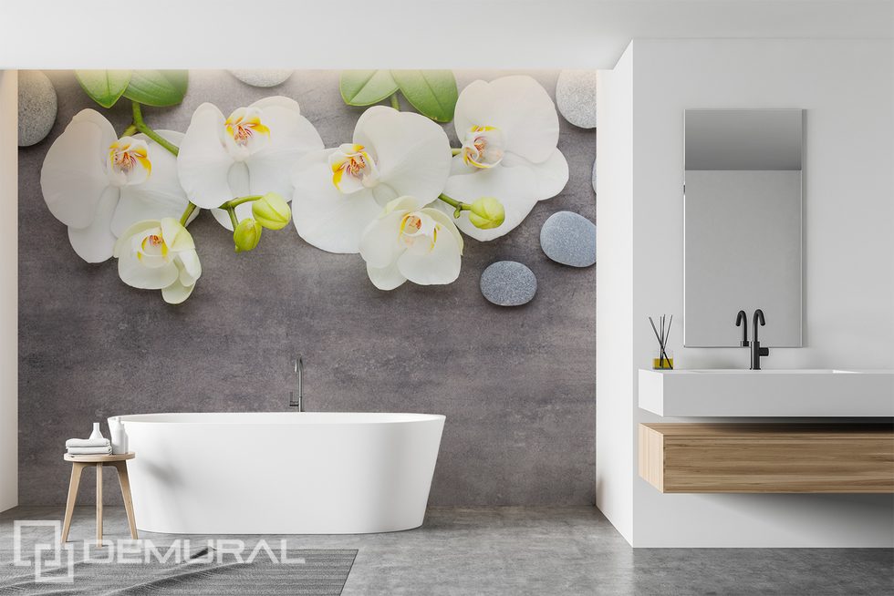Otthoni spa szalon dekoráció - élvezze a kikapcsolódást Fotótapéta a fürdőszoba Fotótapéta Demural