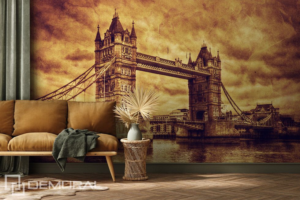 Londoni híd éghajlati szépiában Fotótapéta Szépia Fotótapéta Demural