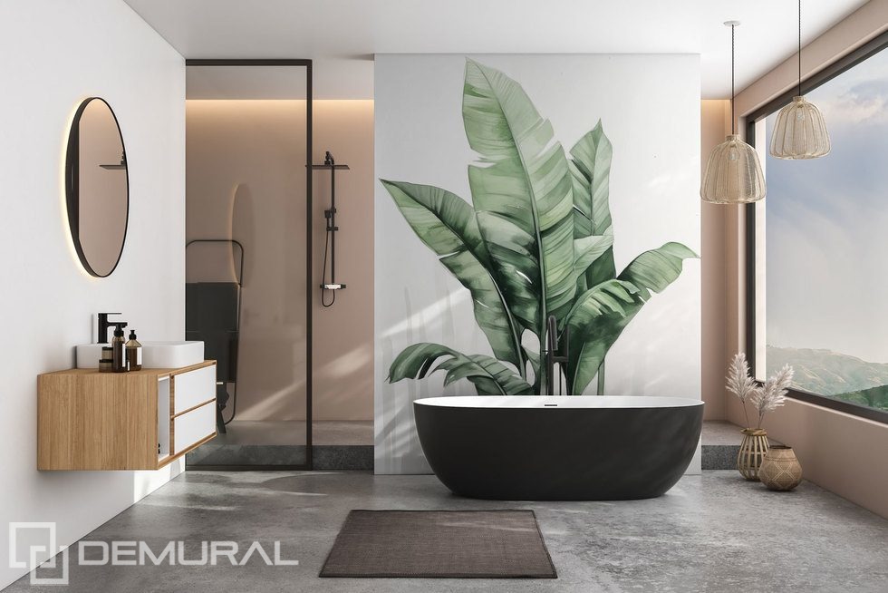 XXL méretű növény Fotótapéta a fürdőszoba Fotótapéta Demural